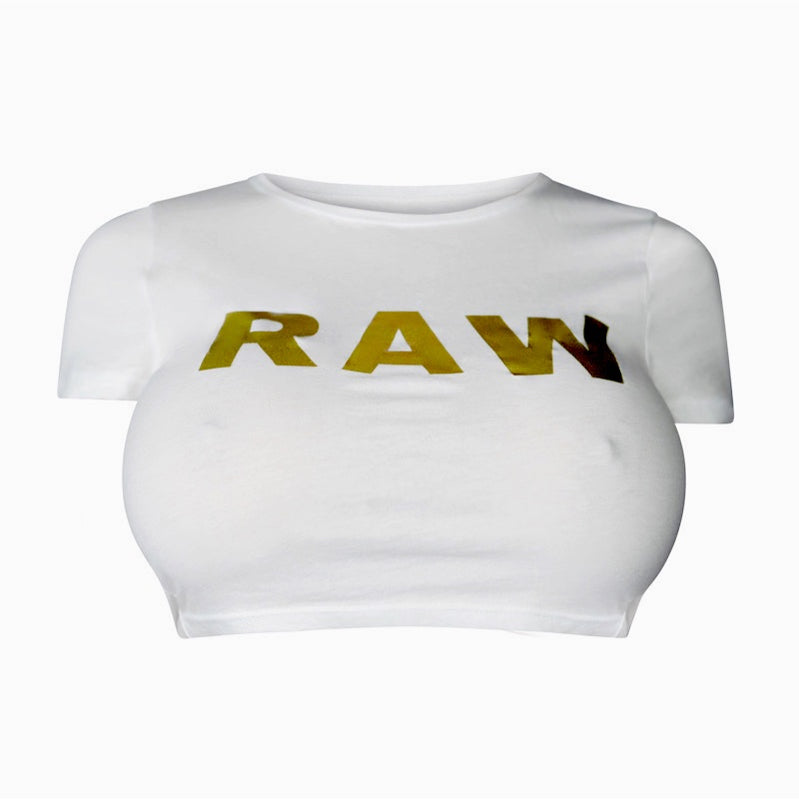 White RAW Women's Crop T-Shirt (Limited Edition)